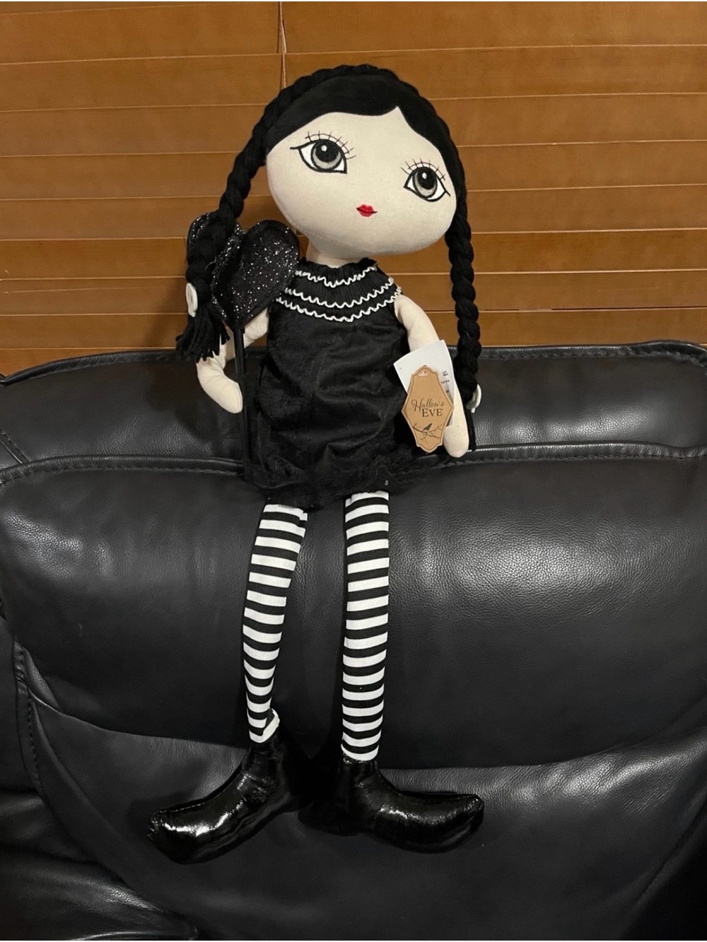 Halloween Wednesday Addams Doll Shelf Sitter